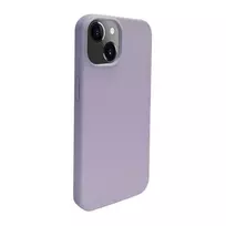 iLike Apple iPhone 14 Silicone Plastic Case Eco Print Design Flower Purple