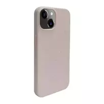 iLike Apple iPhone 14 Silicone Plastic Case Eco Print Design Beige