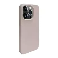 iLike Apple iPhone 14 Pro Max Silicone Plastic Case Eco Print Design Beige