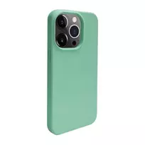 iLike Apple iPhone 14 Pro Silicone Plastic Case Eco Print Design Flower Green