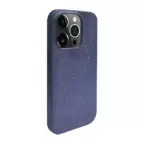 iLike Apple iPhone 14 Pro Silicone Plastic Case Eco Print Design Blue