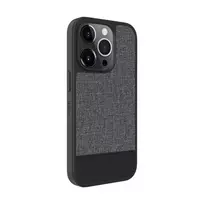 iLike Apple iPhone 14 Pro Plastic Leather Back Cover Gray