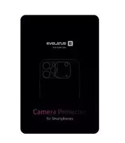 Evelatus Samsung Galaxy S23 Full Camera Lens Protector Armor – grūdintas stiklas su aliuminio rėmeliu, 9H kietumas, juodas