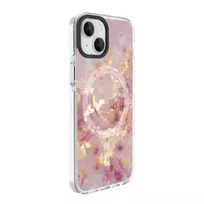 Evelatus Apple iPhone 15 PC+TPU With MagSafe Customized Print Marble Pink