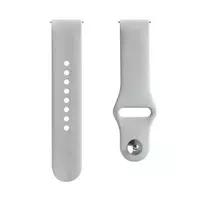 Evelatus Watch 20mm Silicone Loop Watch Straps (130mm M/L) Silver