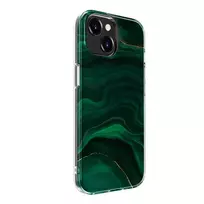 Evelatus Apple iPhone 15 PC Customized Print Design Marble Green Back Case