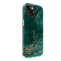 Evelatus Apple iPhone 15 Plus PC Customized Print Design Marble Turquoise