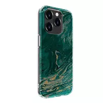 Evelatus Apple iPhone 15 Pro PC Customized Print Design Marble Turquoise