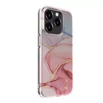 Evelatus Apple iPhone 15 Pro Max PC Customized Print Design Marble Pink Back Cover