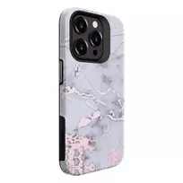 Evelatus Apple iPhone 15 Pro Max Armor Case TPU+PC Customized Print Design Marble Silver