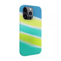 Evelatus Apple iPhone 15 Pro Max Silicone Case Multi-Colored Yellow Green