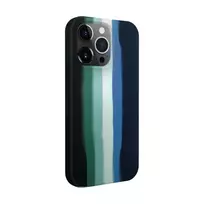 Evelatus Apple iPhone 15 Pro Max Silicone Case Multi-Colored Green