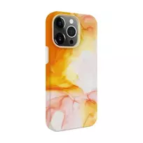 Evelatus Apple iPhone 15 Pro Premium Silicone Case Customized Print Orange