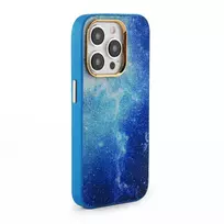 iLike Apple iPhone 15 Pro Max Print Desire Customized Diamonds Case Blue