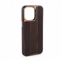 iLike Apple iPhone 15 Leather Case Customized Brown