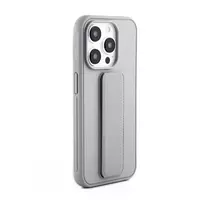 iLike Apple iPhone 15 Pro Silicone Case with Stand Silver