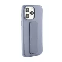iLike Apple iPhone 15 Pro Max Silicone Case with Stand Purple