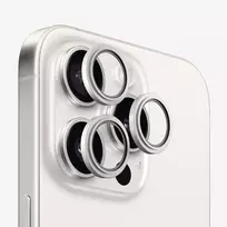 Evelatus Apple iPhone 15 Pro / 15 Pro Max Camera Lens Protector Armor White Titanium