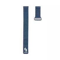 Connect 20mm Flat Head Leather-Silicone Loop Magnetic Watch Strap (130mm M/L) Midnight Blue