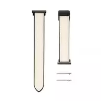 Connect 20mm Silicone Leather Watch Straps with Magnetic White