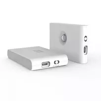 Elight T1 Wall Fix Double Projection LED 1W Battery Lamp 2700K su judesio/prieblandos jutikliu USB-C balta