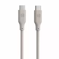 Evelatus USB-C į USB-C Silikoninis Laidas 1,2 m 60 W / 20 V 3 A Šiltai Pilka