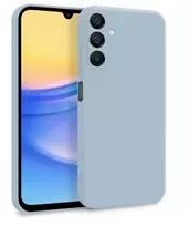 Evelatus Samsung Galaxy A15 Premium Soft Touch Silicone Case Grey Blue