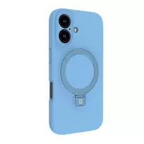 Evelatus Apple iPhone 16 Premium MagSafe with Stand Soft Touch Silicone Case Blue
