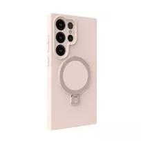 Evelatus Samsung Galaxy S25 Ultra Premium Magnetic with Stand Soft Touch Silicone Case Pink Sand