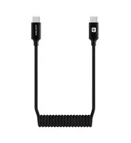 Evelatus AutoSpring Coiled Cable USB C to USB C 1.2M Black