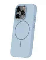 iLike Apple iPhone 16 Pro Soft Touch Silicone Case With Magnetic Light Blue