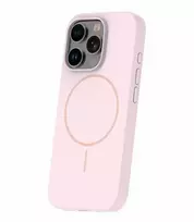 iLike Apple iPhone 16 Pro Soft Touch Silicone Case With Magnetic Light Pink