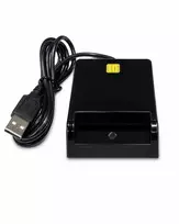 iLike USB Smart Card Reader, Contact IC Card Reader for Digital Signature, eID, Banking & Government Cards Black