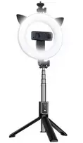 iLike Selfie Handle Tripod and Ring Light Bluetooth Black
