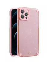 iLike Apple iPhone 12 Pro Max Armor Glitter Case Pink