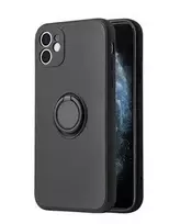 iLike Apple iPhone 14 Pro Silicone Ring Case Black