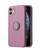 iLike Apple iPhone 14 Pro Max Silicone Ring Case Purple