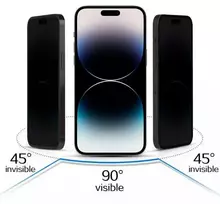 iLike Samsung Galaxy S23 Tempered Privacy Glass (With Cutout for Reader) Black