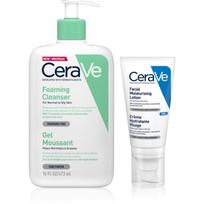 CeraVe Cleansers Foaming Cleanser rinkinys normaliai ir riebiai odai