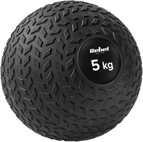 Mažas medicininis kamuolys reabilitacijos pratimams Slam Ball 23cm 5kg, REBEL ACTIVE