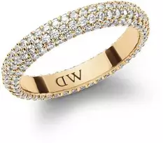 Daniel Wellington Putojantis auksu padengtas Pavé kristalinis žiedas DW0040064