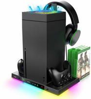 iPega XBX024S daugiafunkcis įkrovimo RGB stovas su aušinimu, skirtas XBOX (pažeista pakuotė)