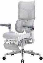 Sihoo Doro S300 -ergonominen toimistotuoli jalkatuella, valkoinen