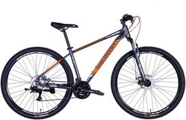MTB Bicycle 29" Discovery MD TopVelo Bastion Shimano, 43 cm frame, pilkas-oranžinis