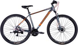 MTB bicycle 29" Discovery TopVelo BASTION MD CS frame-48 cm pilkas with oranžinis