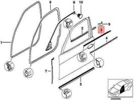 BMW 7 E38 Dešinės Durų Orinis Apatinis Originalus 51218204228