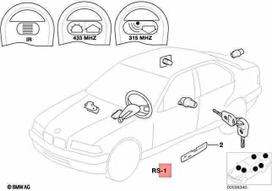 BMW Z3 E36 Gleichschaltung EWS Steuergeraet Originalus 51219069575