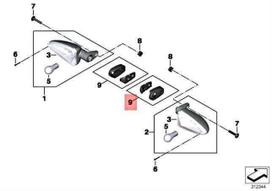 BMW R13 adapterio posūkių indikatoriaus laikiklis originalus 63237723439