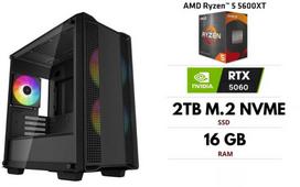 GameRoom Stacionarus kompiuteris | AMD Ryzen 5 5600XT, 16GB 3200MHz, SSD NVME M.2 1TB, RTX 5060