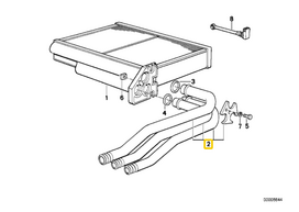 Originalus BMW E32 E34 Sedanas Universalus Šildytuvo Radiatoriaus Vamzdis OEM 64118351596